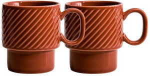 Kubek do kawy COFFEE & MORE 2-szt, terracotta