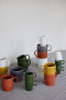 COFFEE & MORE TEA MUG, 2-PCS GREEN