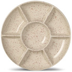 DITTE SERVING PLATE, BEIGE/BORDEAUX