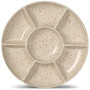 DITTE SERVING PLATE, BEIGE/BORDEAUX