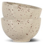 DITTE BOWL, 2-PCS, BEIGE/BORDEAUX