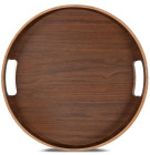HANNA ROUND TRAY, DARK BROWN