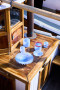 CANDLE HOLDER CALORE XS, LIGHT BLUE