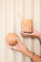 CANDLE HOLDER LARANNE M, PEACH